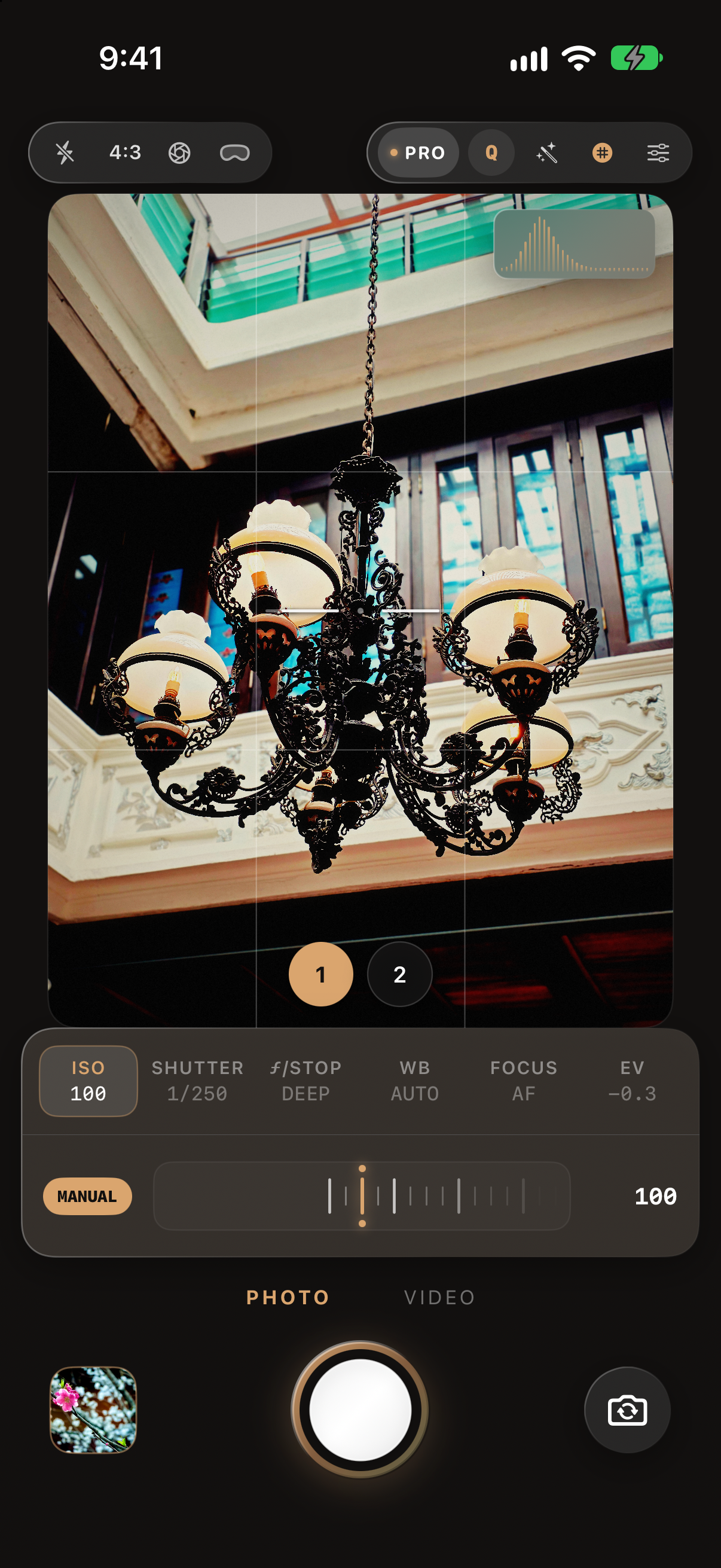 Diopter 35mm Rangefinder Viewfinder Running on iPhone