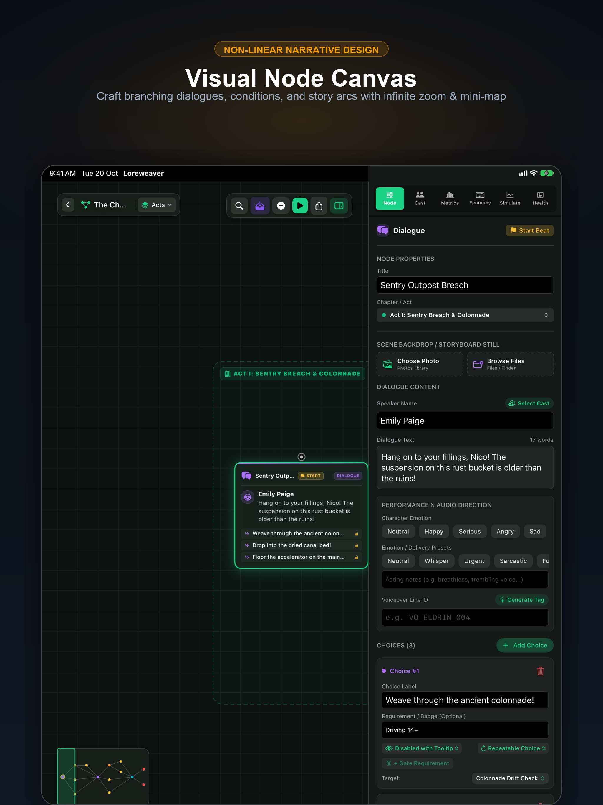 Visual Node Canvas Screenshot