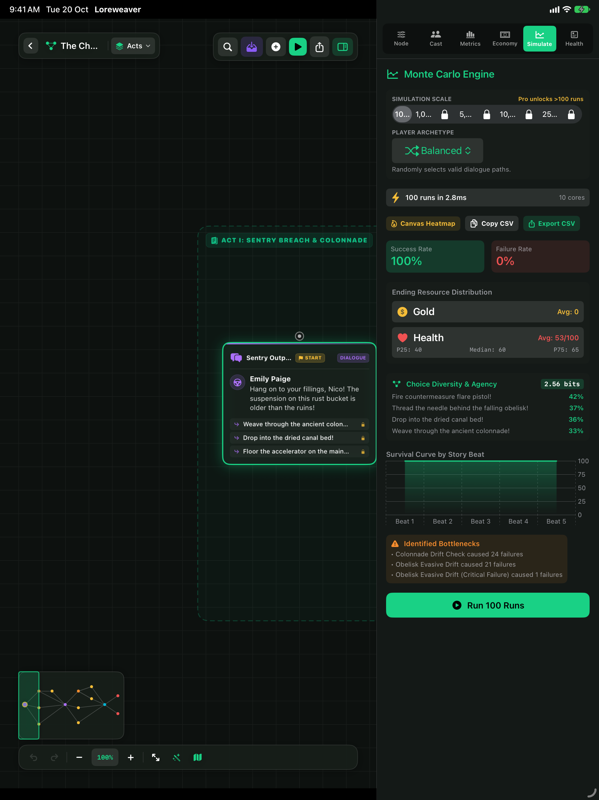 Monte Carlo Simulation HUD
